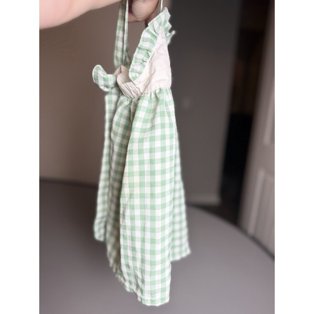 Girls Disney Snack Embroidered Gingham Dress Size 3XL (Fits 2T/3T) Green Cotton - Picture 8 of 14